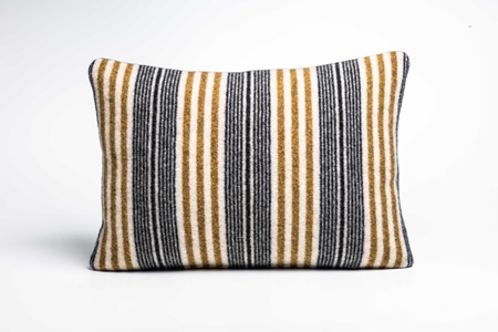 Picture of Large Cushion Mead/Black Mixed Stripe