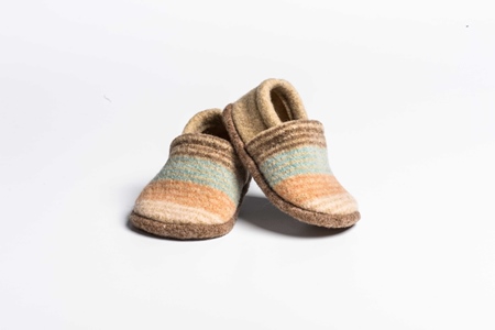 Picture of Baby Shoes Jade/Tangerine Deck Stripe