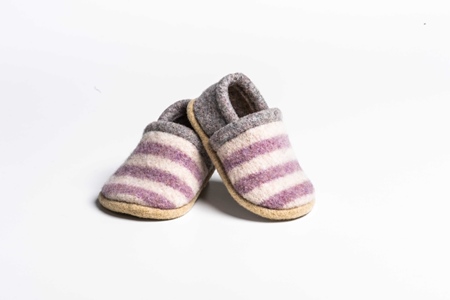 Picture of Baby Shoes Blossom/Sandstone Two Colour Stripe