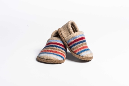 Picture of Baby Shoes Cornish/Red Multi Stripe