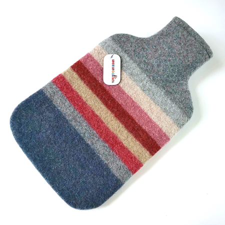 Picture of Hot Water Bottle Coral Paprika Rose Stripe