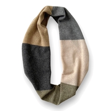 Picture of Colourblock Infinity Scarf Grey Natural Pebble