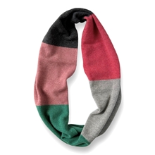 Picture of Colourblock Infinity Scarf Jade Rose Grey